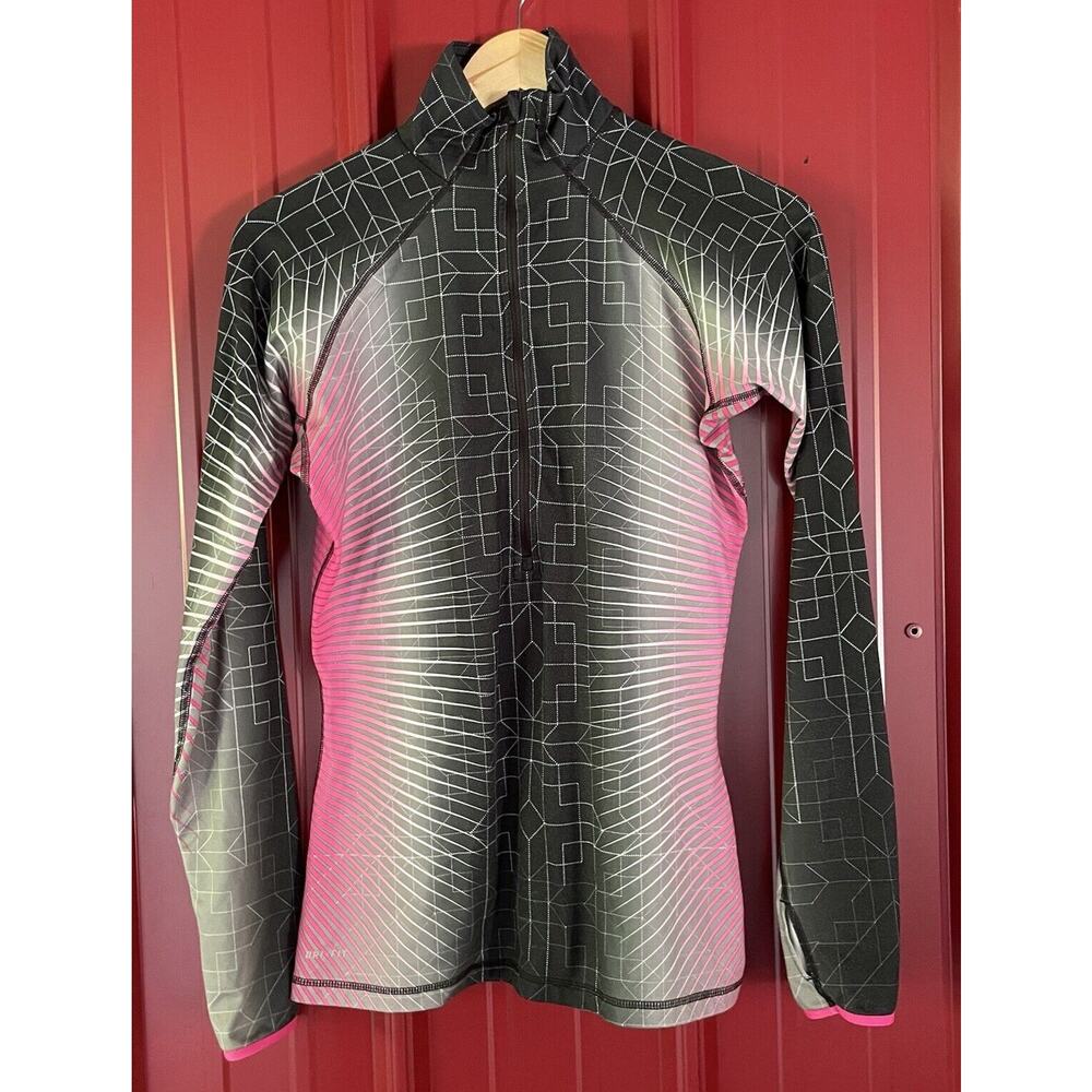 Nike Pro Top‎ Sweater Smooth Fleece Running Thermal Multicolor Womens Medium